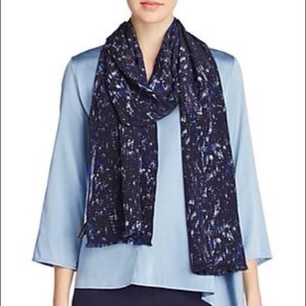 Eileen Fisher Printed Silk Scarf